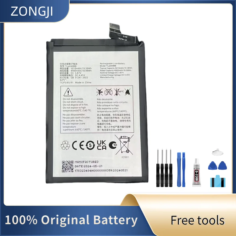 

New Battery TLP049BB 5010mAh For Alcatel TLP049BB Phone Batteries + Free Tools