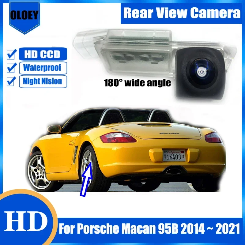 

HD fisheye rear camera For Porsche Macan 95B 2014 ~ 2021 Night vision Backup Parking Reversing Camera / license plate camera