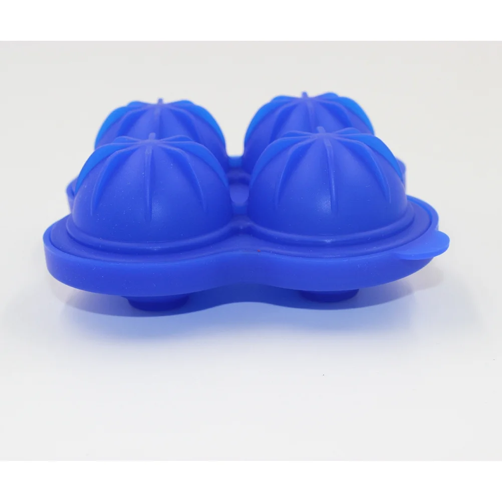 

4-Grid Silicone Ice Cube Tray Natural Color Food Grade Flexible Mold Ideal for Bars Kitchens Beverage Liquid