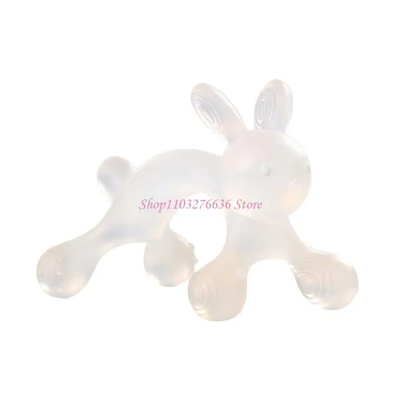 R6FD Rabbit Baby Soothing Teether for Infant Newborn Teething PainRelief Toy