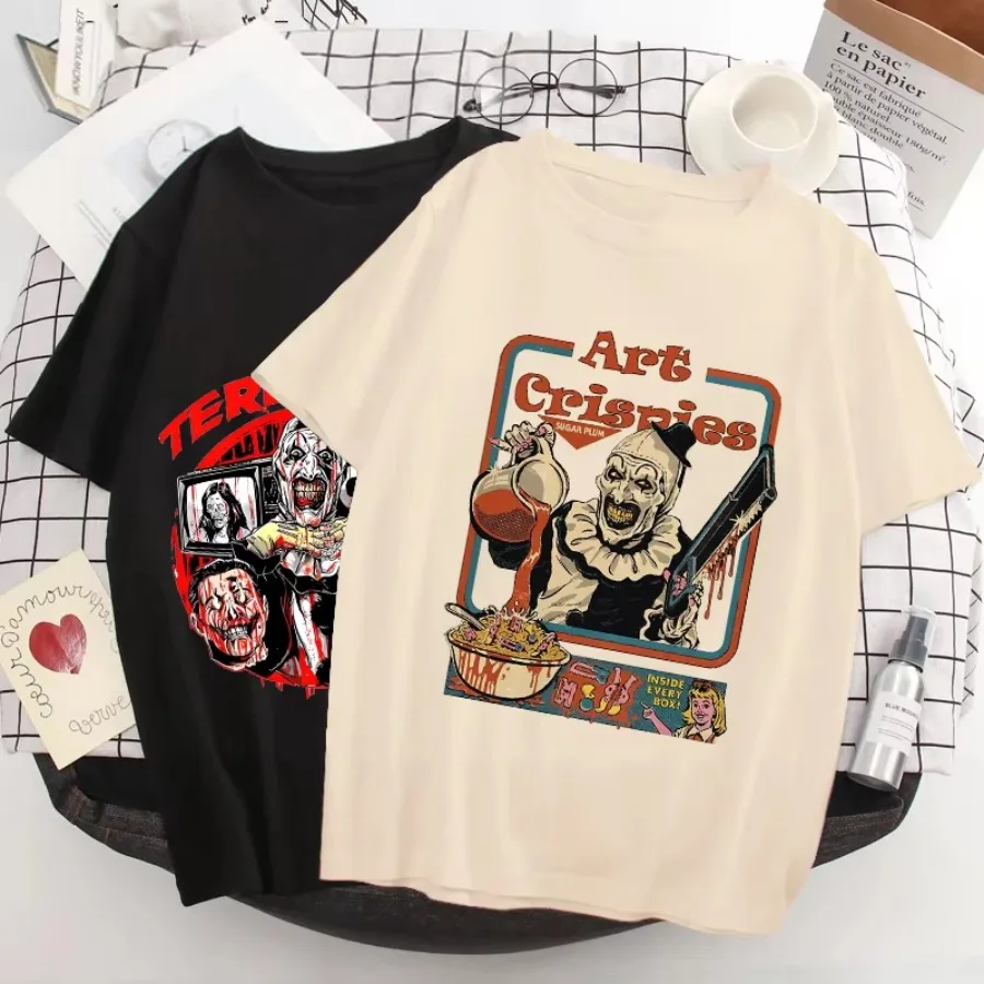 

Interesting art clown terrorists men and women can wear cotton T-shirts retro street handsome summer on the new