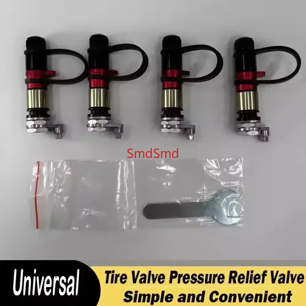 4pcs Universal Tire Valve Pressure Relief Valve Desert Off-road Sand Tire Quick Release Valve