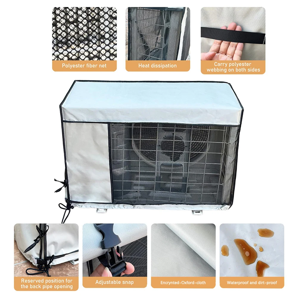 AC-Outdoor Unit Cover Summer Condenser Cover 600d Oxford Fabric UV Resistant Airs Conditioning Jacket For Airs Conditioning Unit