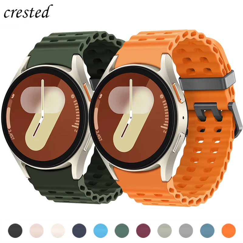 Sport-Armband Ohne Lücken Silikonband Galaxy Watch 7 Armband 44mm für Samsung Galaxy Watch 7 6 5 4 FE 40mm 44mm/4 6 Classic/5 Pro