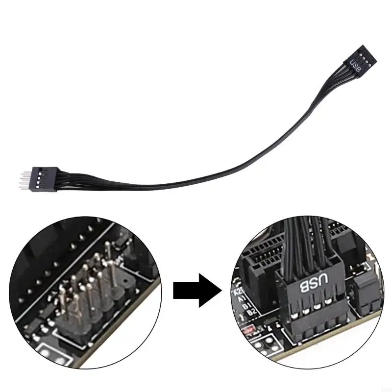 

20cm/30cm/50cm USB 2.0 Motherboard Extension Cable 9Pin Male To Female Connector 20cm 30cm 50cm