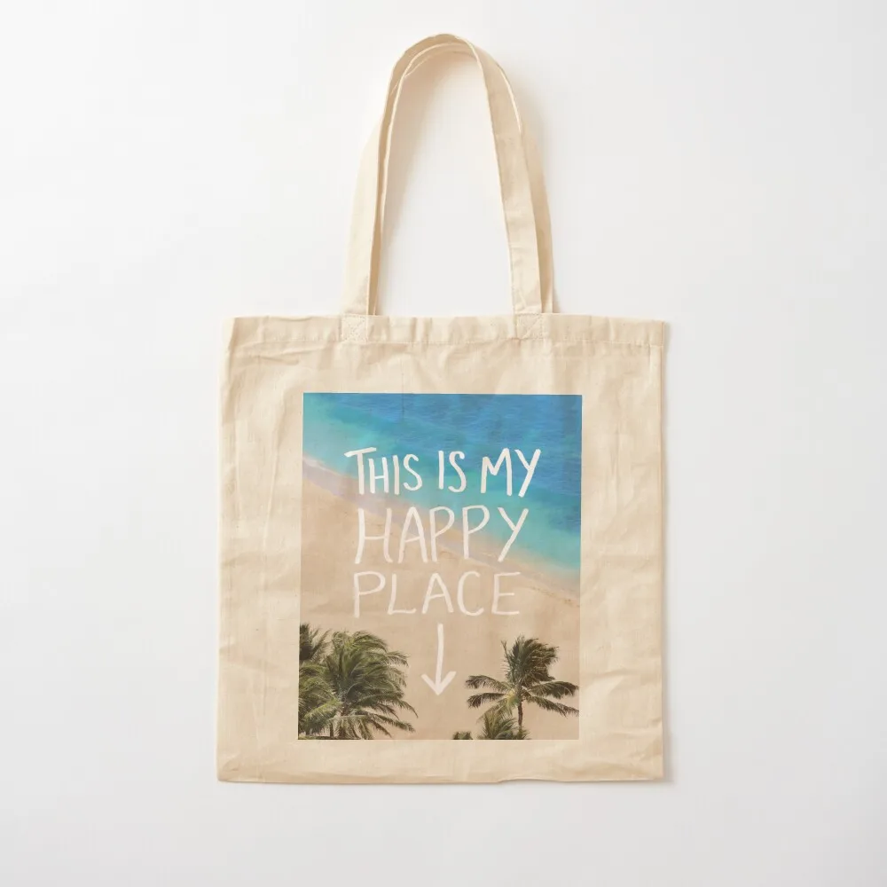 

Happy Place - Hawaii Tote Bag Gift bags hand bags tote bags men Canvas Tote Bag