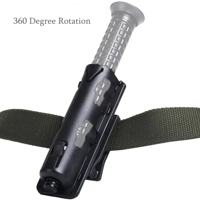 Military Baton Holder Pouch Holster 360 Degree Rotation Expandable Tactical Police Baton Case Defense Open Top Waist Carry