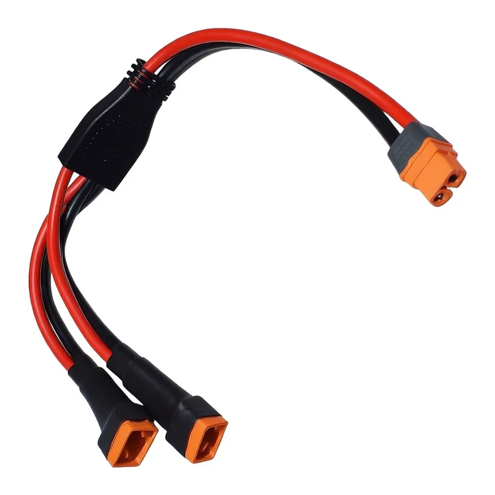 For XT60 Y For Splitter Cable Female To 2 \Male 10AWG #Main 12AWG Branch 30cm Tinned #Copper Wire For RC Car Boat Solar Panel