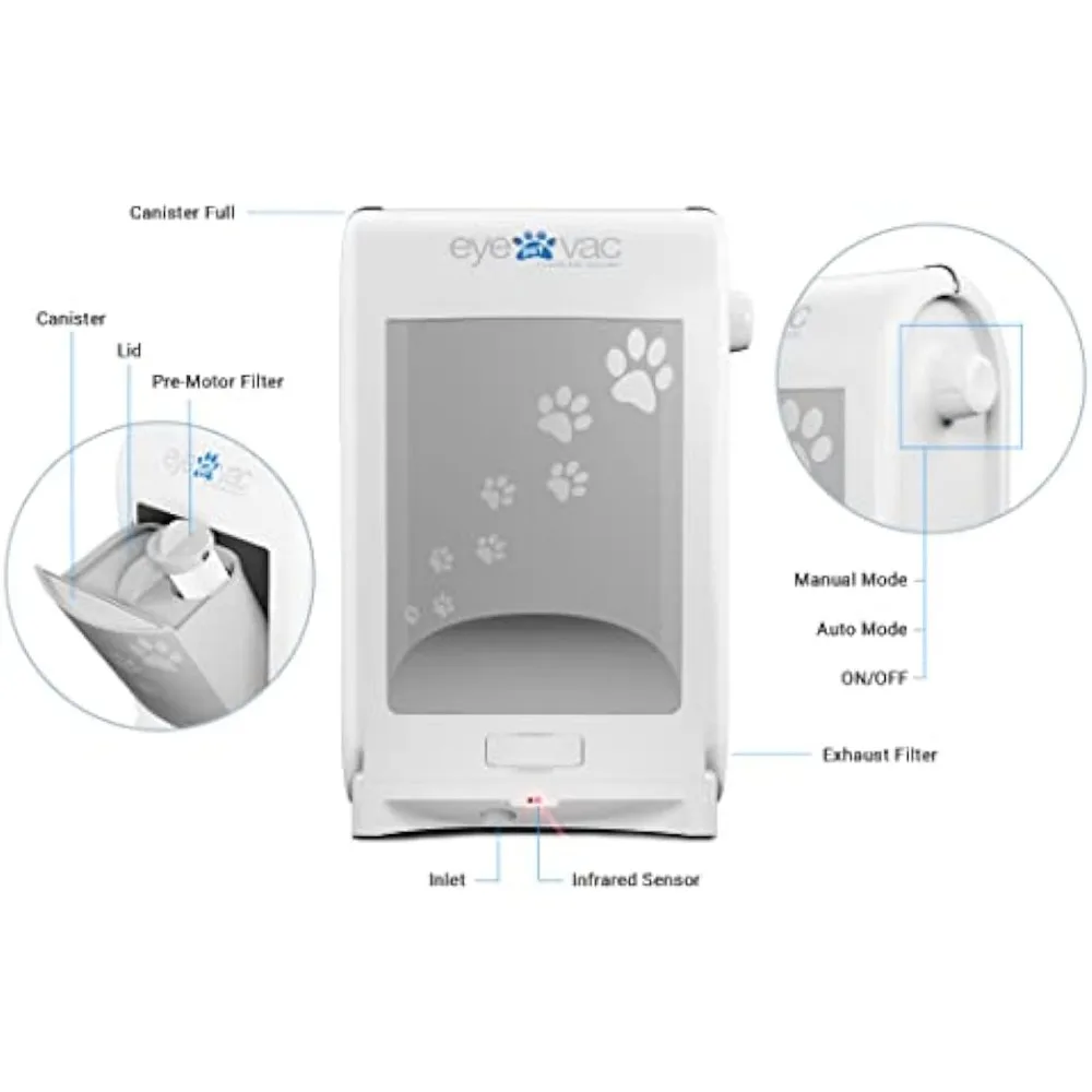 Touchless Vacuum for Pet Hair, Dust & Debris -1400 Watts Professional Vacuum Active Infrared Sensors, High Efficiency Filtration