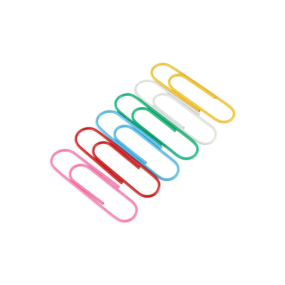 10 Pcs Stationary Accessories 10cm Paper Clip Metal Alloy Bookmark Creative Colored Big Paper Clips Office Stationery