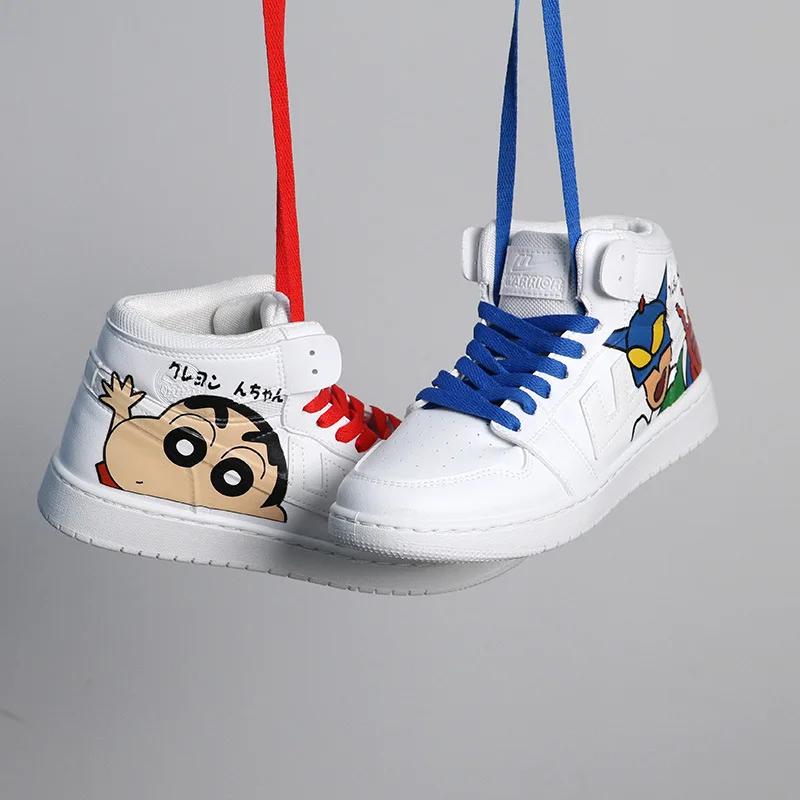 Crayon Shin-Chan Anime Print Calçados Esportivos para Crianças, Tênis para Meninos, Sapatos de corrida ao ar livre para crianças, Presente de Natal