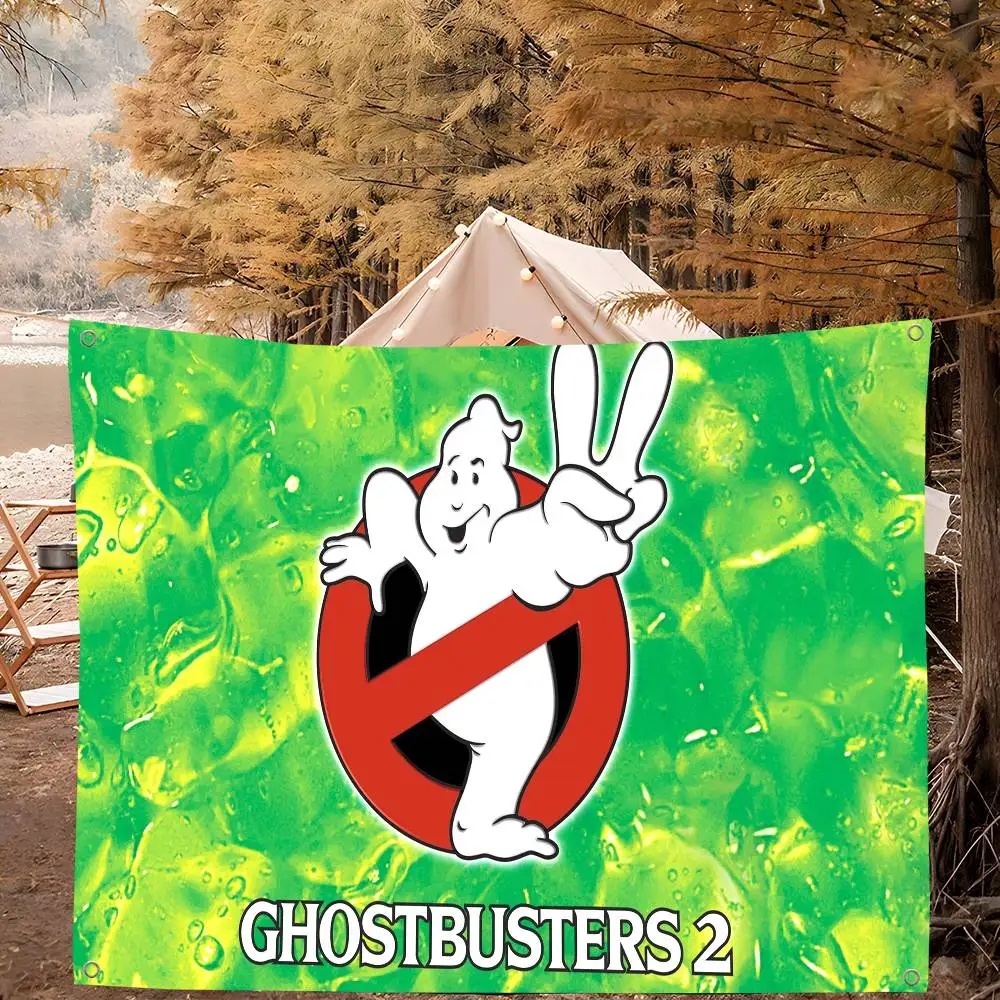 Movie-G-Ghostbusters Large Size Flags Printing Patterns Interesting Birthday Party Decorations Banner