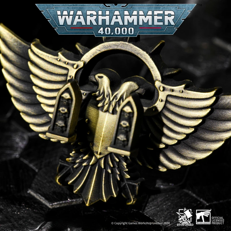 Starforged Star Forged War Hammer 40K, Surrounding Human Empire Eagle Key Hook Emblem