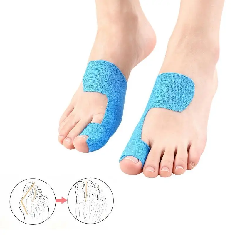 20 Stück Hallux-Valgus-Korrektoren Kinesiologie-Tape Großzehen-Separator Schmerzlinderung Athletische Fußpflege-Aufkleber – Detail 4