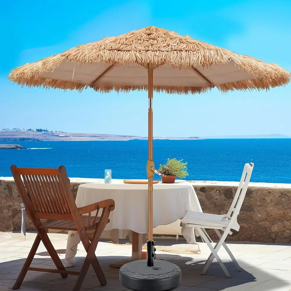 

Outdoor Patio Umbrella with Crank, 7.5ft Market Style, Ideal for Garden, Beach, Deck, Backyard, and Pool