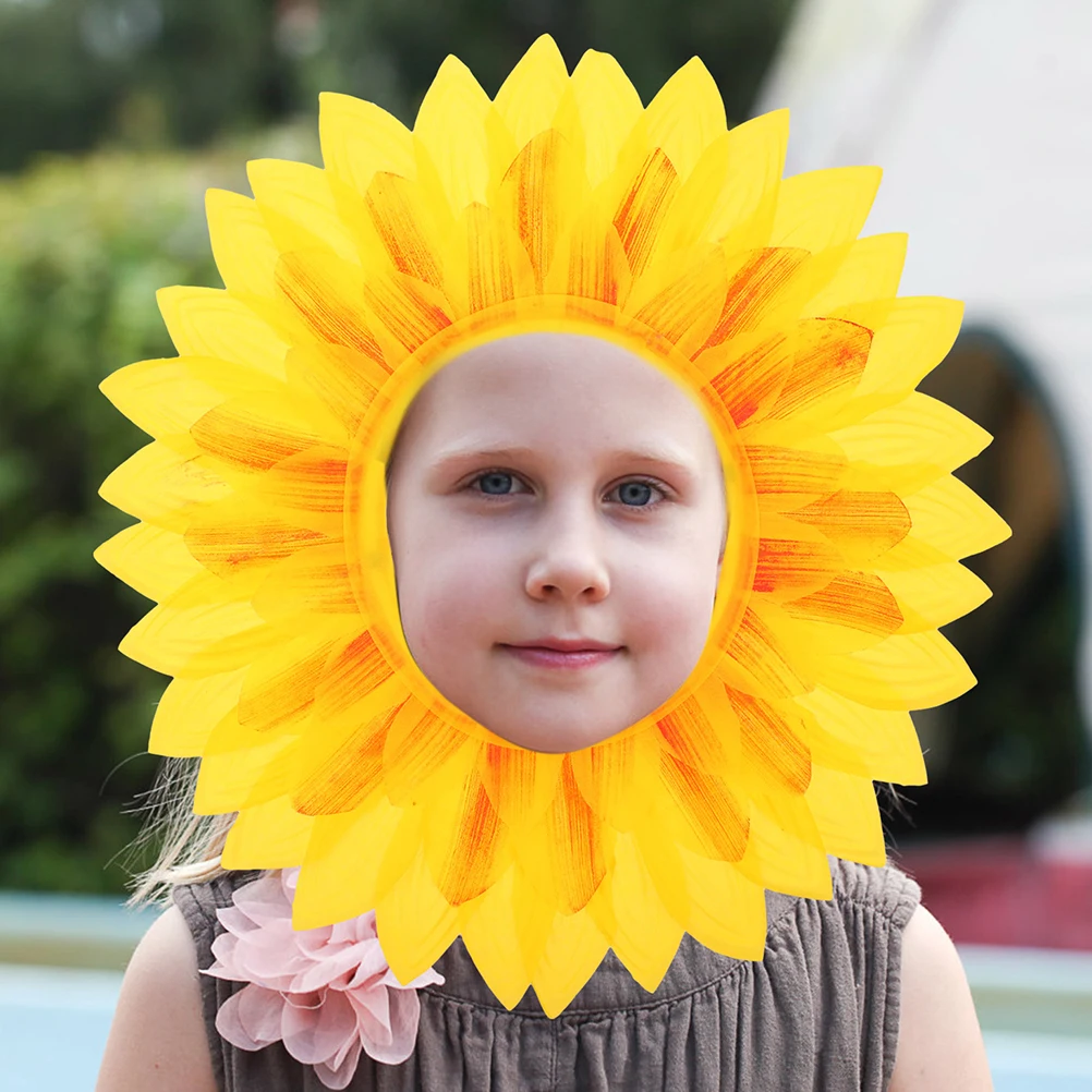

2 Pcs Flower Headdress Sunflower Headgear Toddler Silk Cloth Headbands for Boys