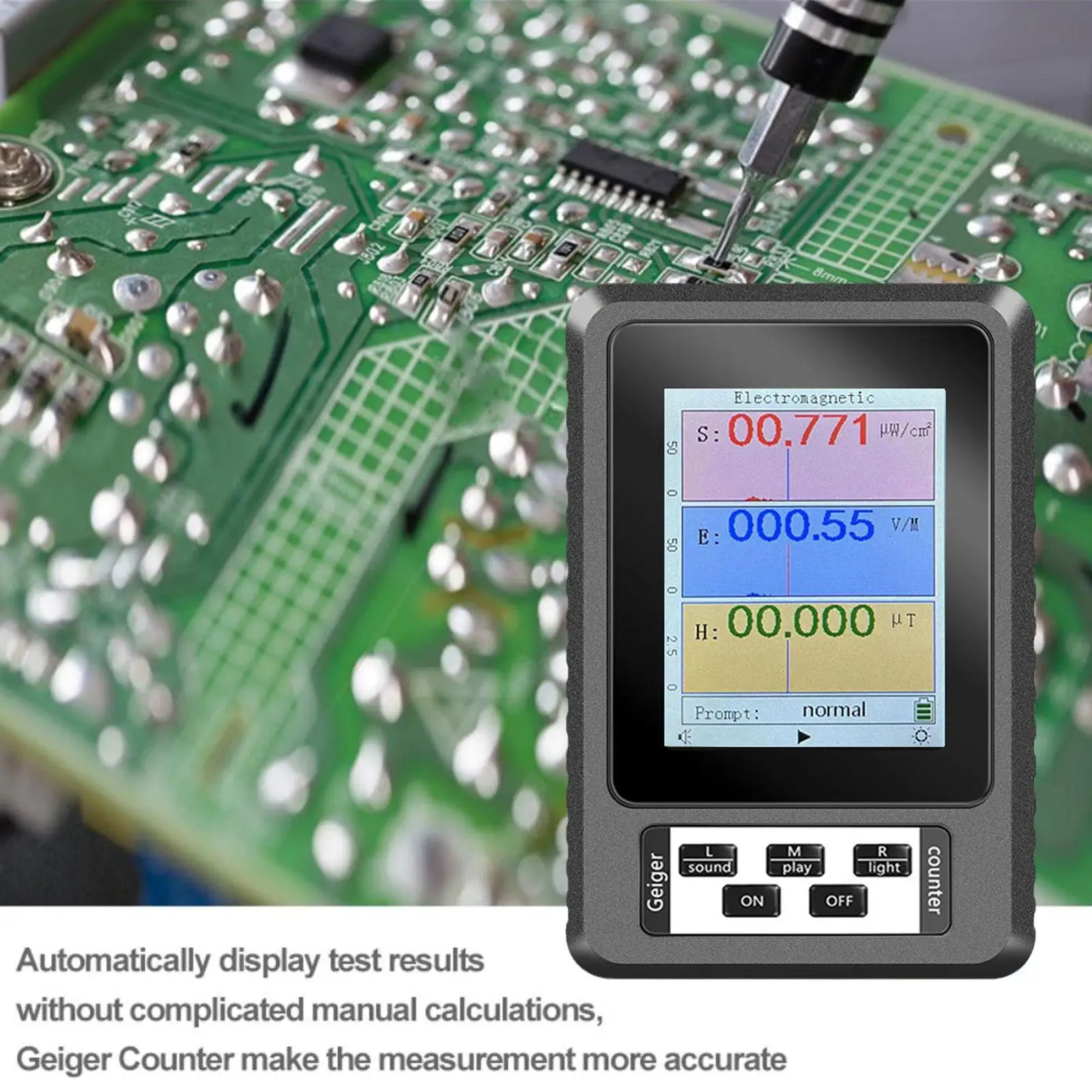 

Mini Handheld Geiger Counter Nuclear Radiation Detector Personal Dosimeter Marble X Ray Tester XR-1