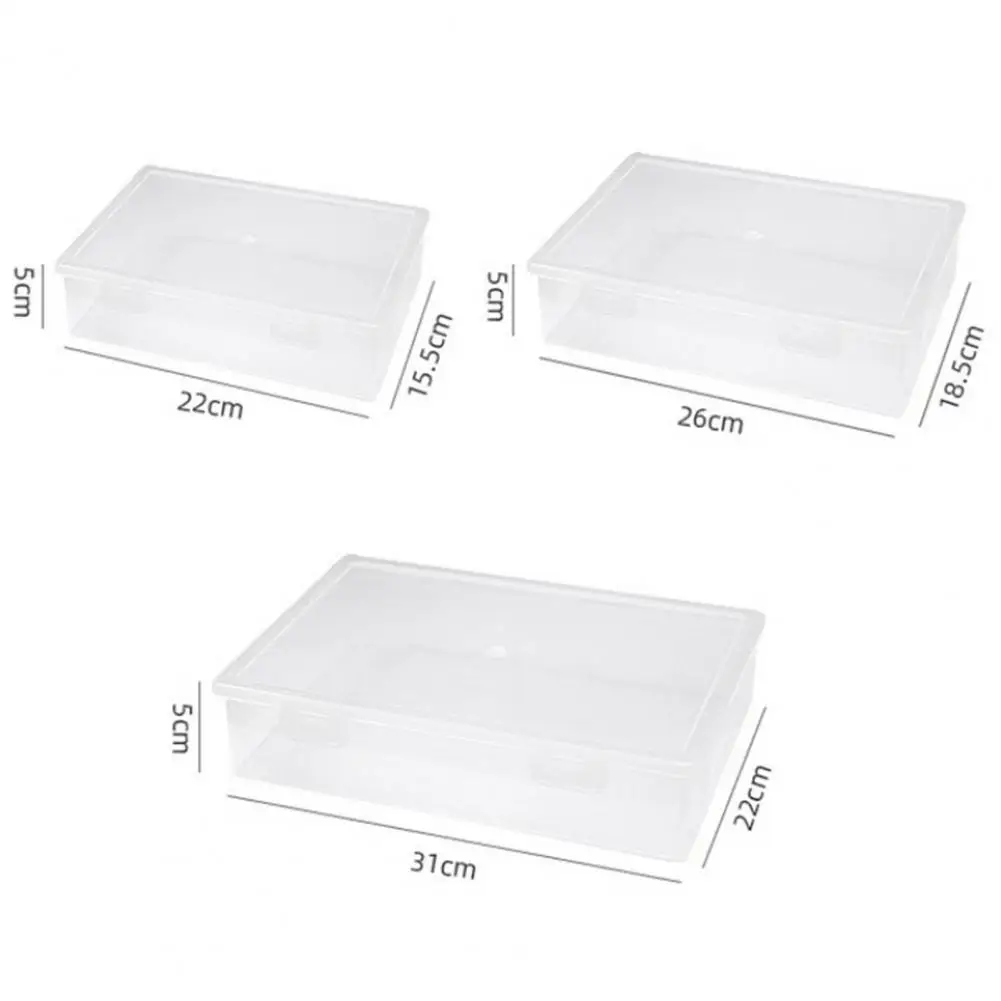 Document Storage Container Transparent Plastic Box For Data Certificate Stationery Jewelry A4 File Organizer Home Office Suppy