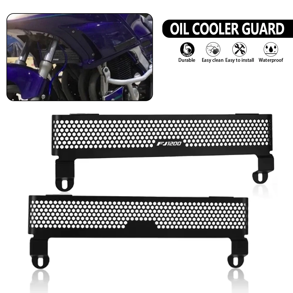 Motorcycle Radiator Oil Cooler Guard Cover Water Cooler Grill Protector FOR YAMAHA FJ1200 1991 1992 1993 1994 1995 1996 FJ 1200