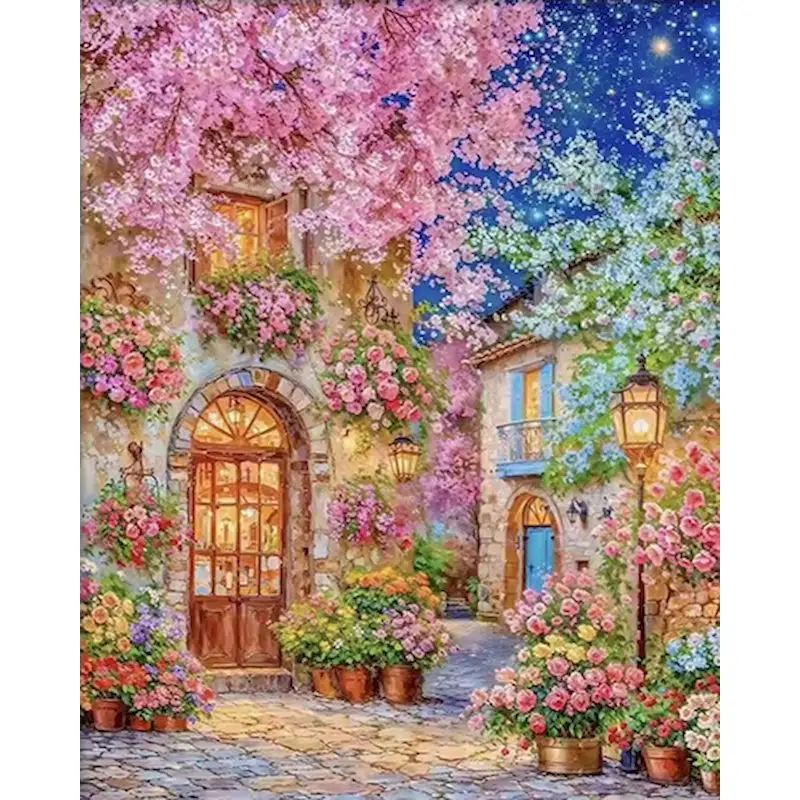 

GATYZTORY DIY Town Landscape Pictures By Number Kits Home Decor Painting By Numbers Drawing On Canvas HandPainted Art Gift