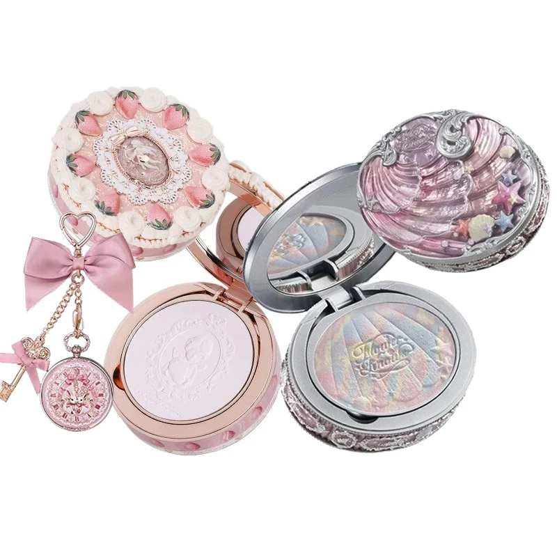 Flower Knows Strawberry Cupid Collection Makeup Set Pressed Powder Solid Perfume Makeup Kit for Women Full Kit Teenagers Make up