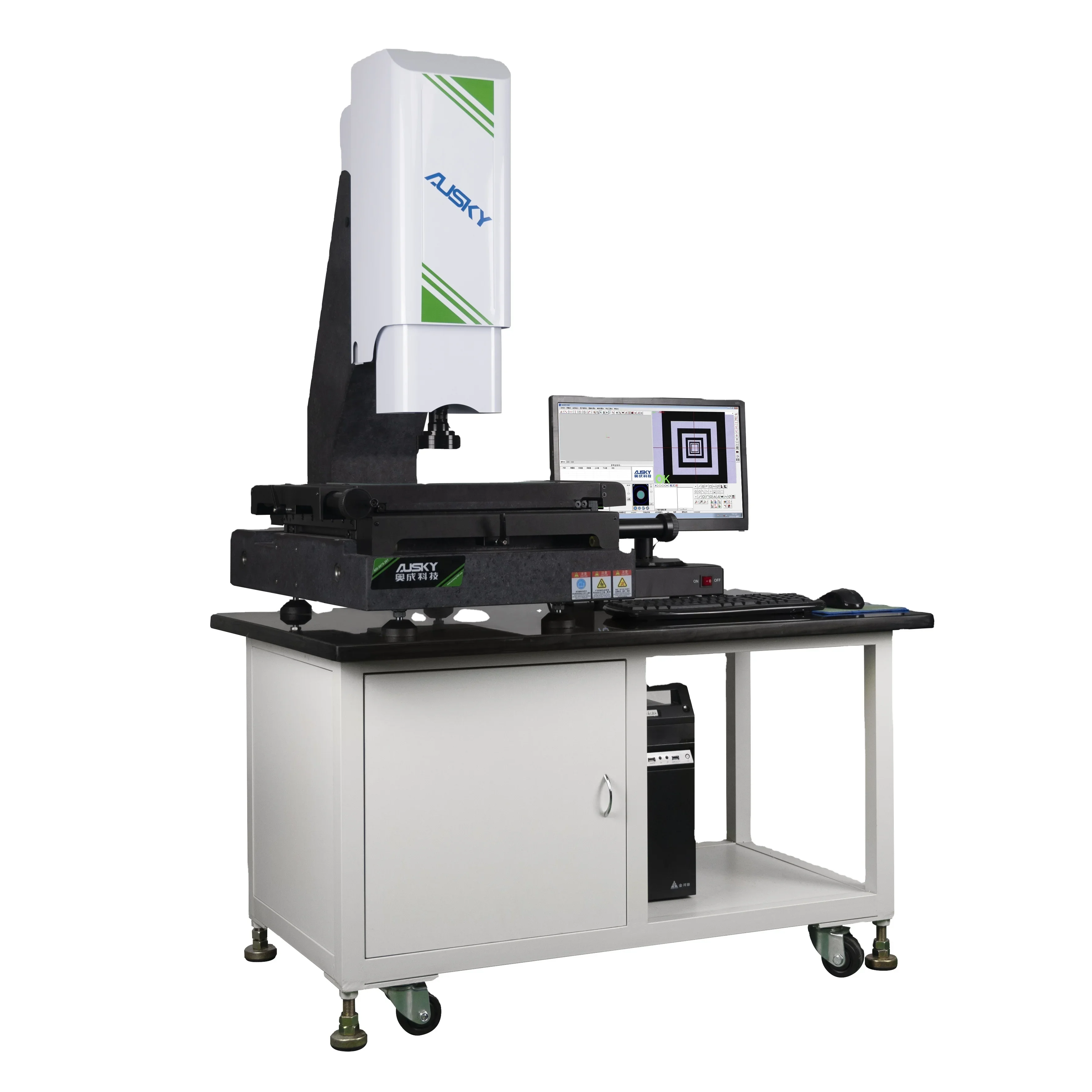 AUSKY Factory Manual High Precision Video Measuring Instrument Digital Contour Optical Measuring Machine For Size Measurement