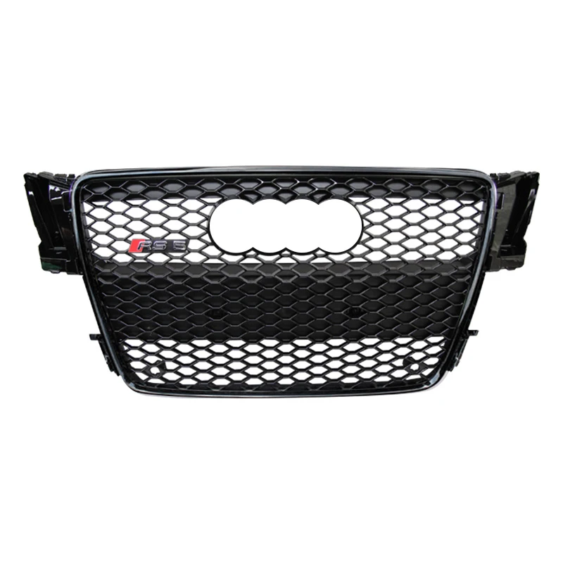 Frees shipping Front grill for Audi A5 S5 Refit part black auto body front grille with back plate for audi RS5 grill 2009-2011