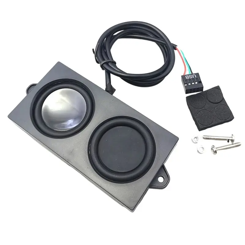AT82-5-Watt Computer Case With Built-In 9-Pin Plug, Subwoofer 5-Watt Computer Case With