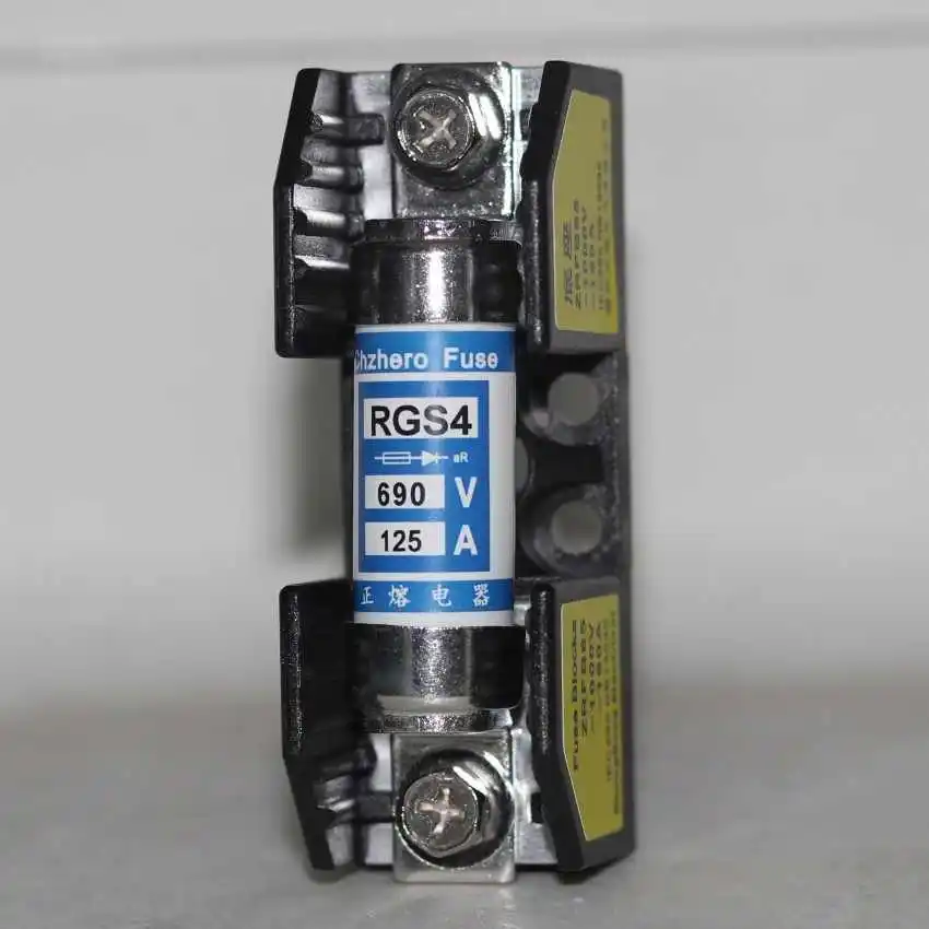 380/660/690/ 700/800/1000V RGS4  2A 63A  125A Electronic Circuit Overload Protection Ceramic Bolt Connected  Acting Fuse Link