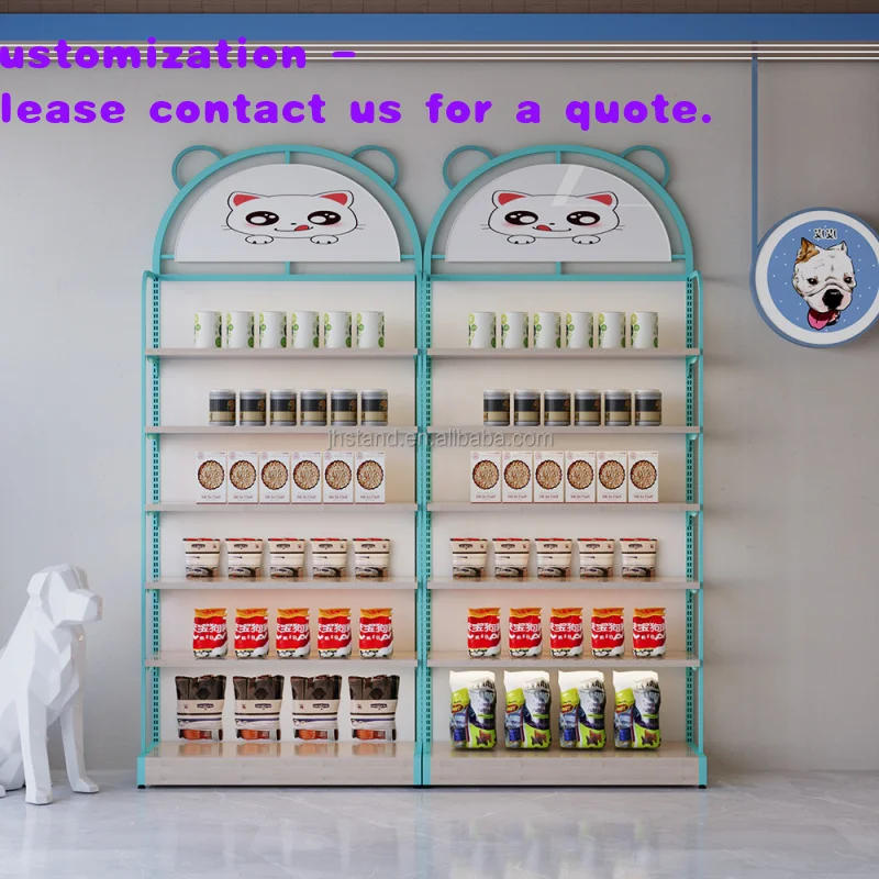 

Индивидуальный выставочный стенд для зоомагазина: модный дизайн, яркий, красочный, для демонстрации товаров, для розничных магазинов и шоурумов.