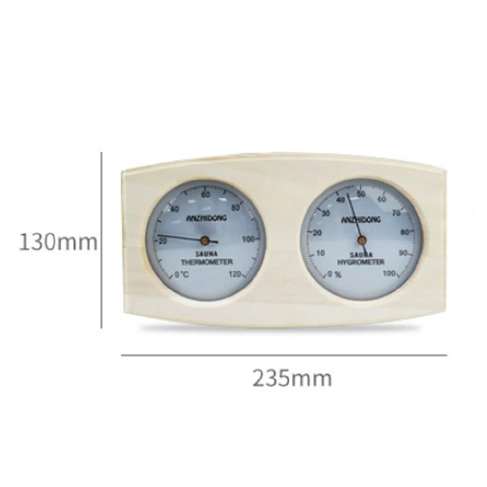 2 in 1 Wooden Thermometer and Hygrometer for Sauna Room Accurate Steam Temperature and Humidity Measurement Device