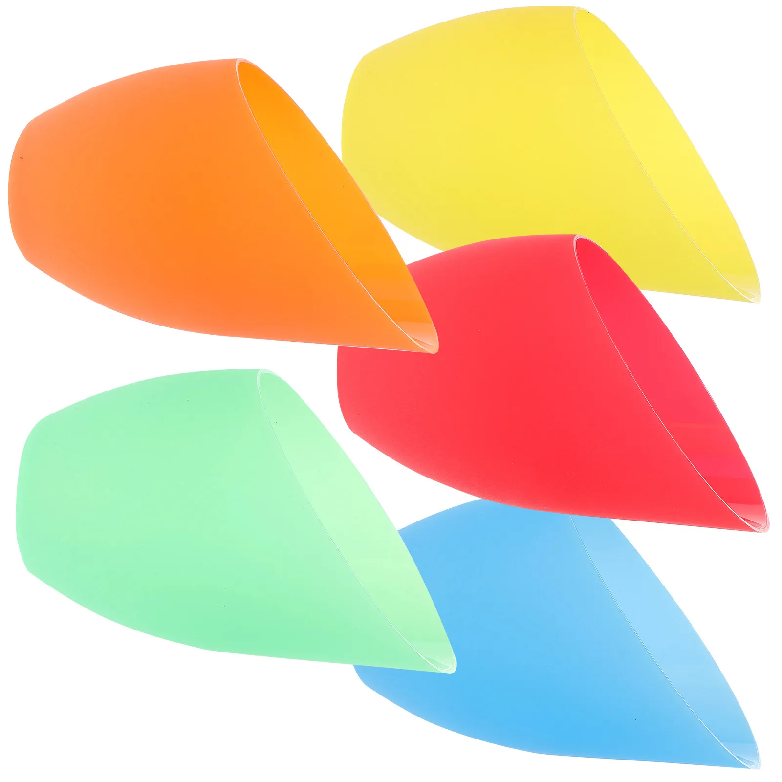 5Pcs Horseshoe Plastic Lamp Shade Colorful Dust Resistant Decorative Lamp Cover Replacement for Bedroom Living Room Table