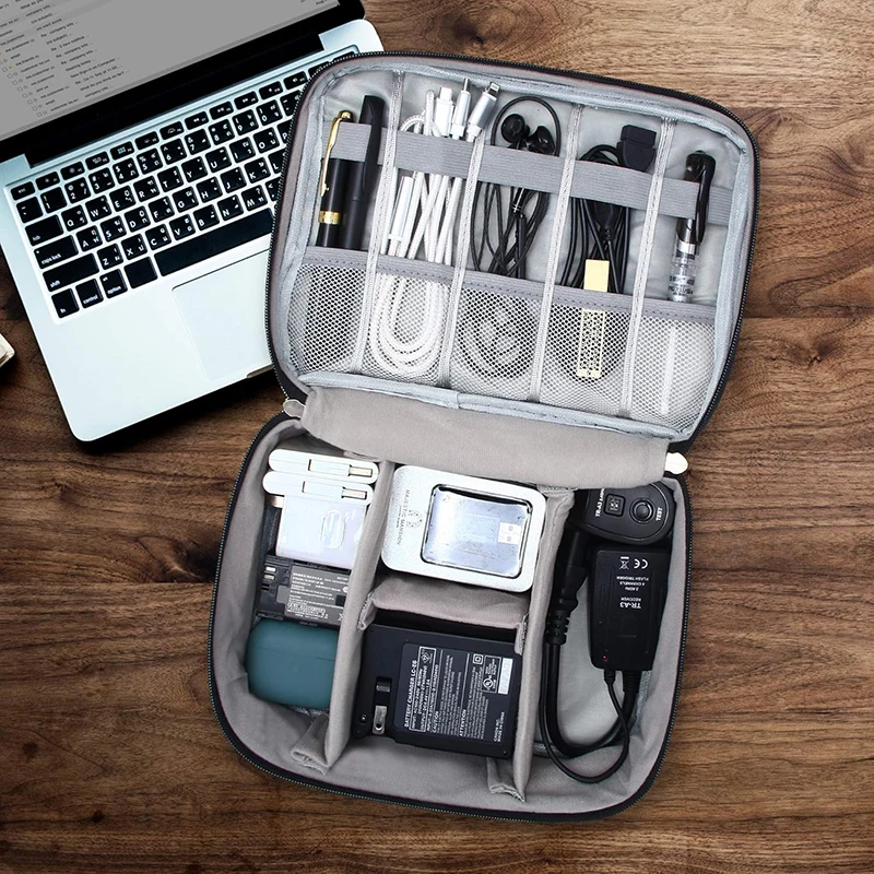 Organizer Travel Universal Cable Bag Waterproof Electronics Accessories Storage Cases For Cable Charger Phone USB SD Card Hard