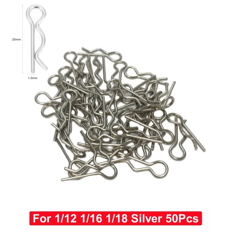 

50Pcs RC Car Accs 1/5 1/6 1/7 1/8 1/10 1/12 1/16 RC Cars Shell Body Clips Pins R Buckles Fixed For Traxxas TRX4 SCX10 HSP