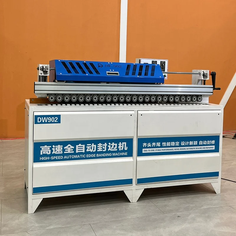 DW902 Woodworking Automatic Polishing Edge Bander Wood Based Panel Edge Banding Machine With Trimming