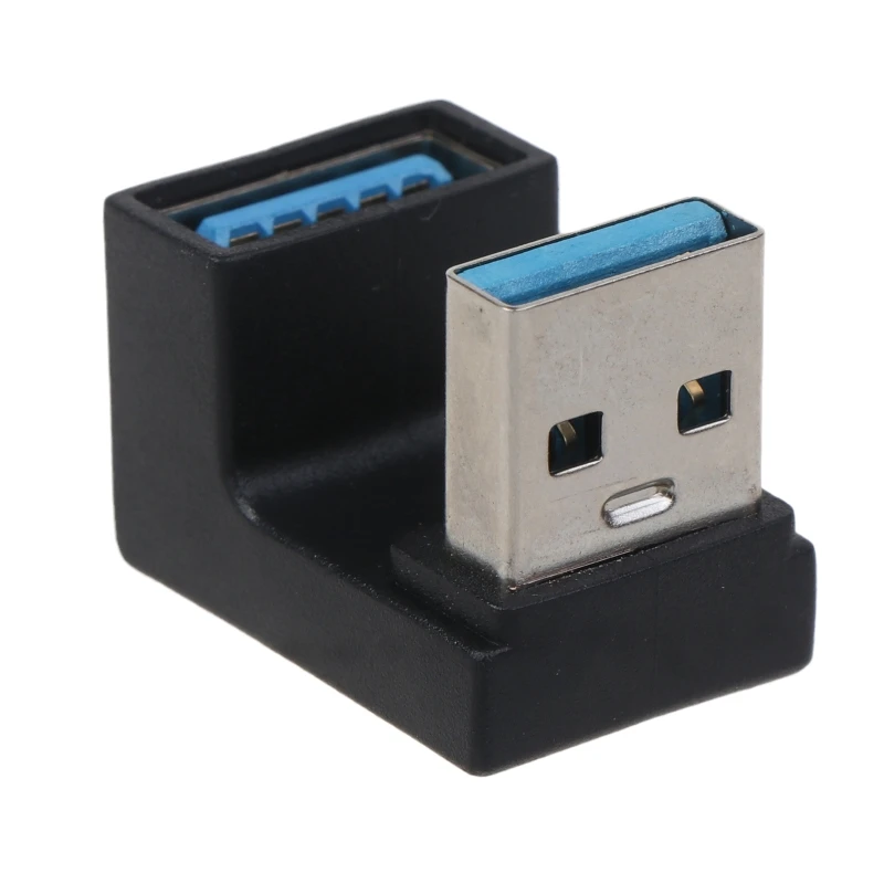 USB ذكر إلى أنثى تمديد كابل 180 درجة الزاوية اليمنى قابس مهايئ