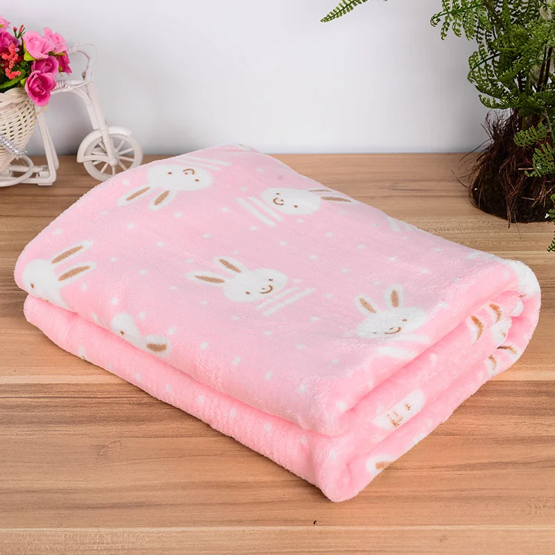 Cute Elephant Air Conditioning Newborn Baby Blankets Quilt Soft Stroller Sleep Cover Coral Velvet Pillow Quilt Infant Bedding