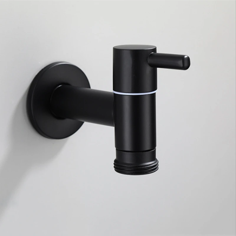 304 Stainless Steel Mate Black Color Finished Washing Machine Outdoor Garden Faucet Tap Water Bibcock