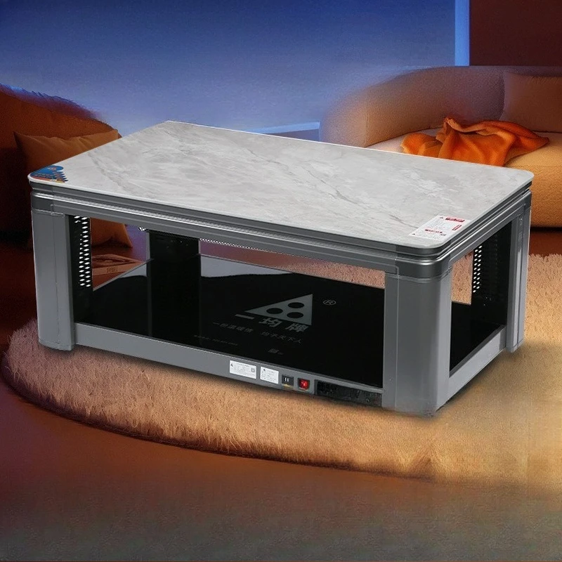 

fire table, dual-core electric heating table, household living room voice liftable electric heating coffee table electric stove