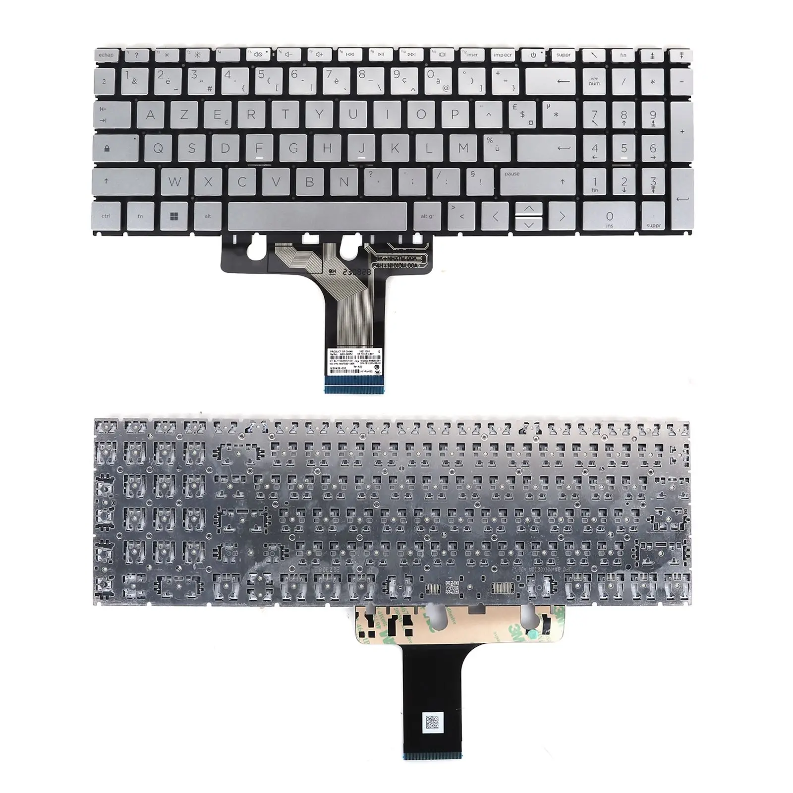 

FR Laptop Keyboard for HP Pavilion X360 15-FD 15-FC 15-EG 15-EH 15S-ER 15-ER 17-CN 17-CP 17S-CU Silver with Small Enter