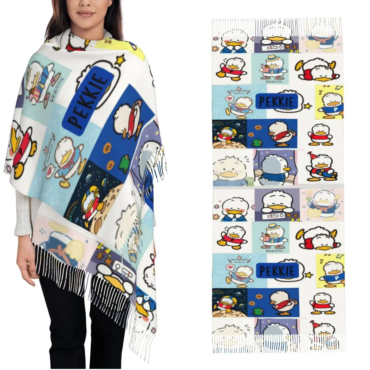 

Women's Scarf with Tassel Pekkles Large Winter Fall Shawl and Wrap Gifts Cashmere Scarf