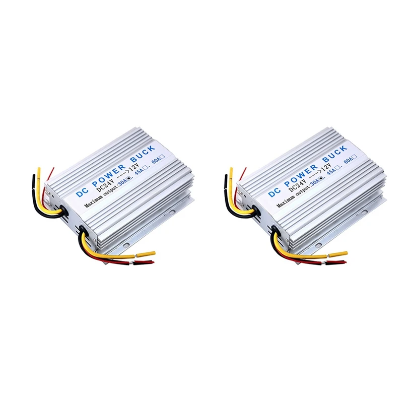 2X DC-DC Step Down Voltage Converter Power Supply Buck Regulator 24V To 12V 30A Volt Reducer Transformer For Car Stereo