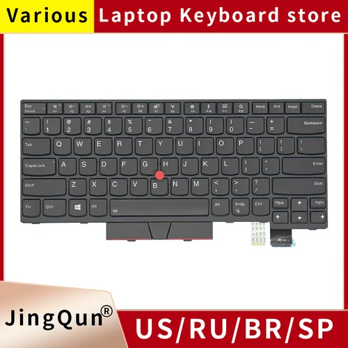 Teclado ruso de EE. UU. Para portátil Lenovo Thinkpad T470 T480 A475 A485 01HX459 01AX364 01AX569 01AX487 01AX528 01HX419 con retroiluminación