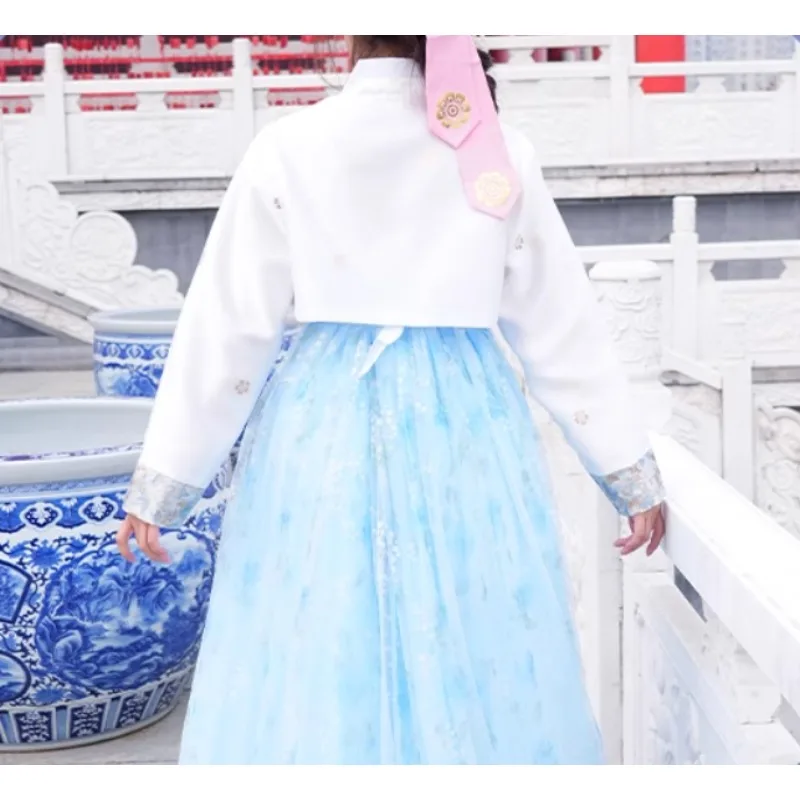Hanbok korean Traditional Costume for Women Elegant Luxury Hanbok Dress Princess Cosplay Anicent Retro Long Robe Wedding Party