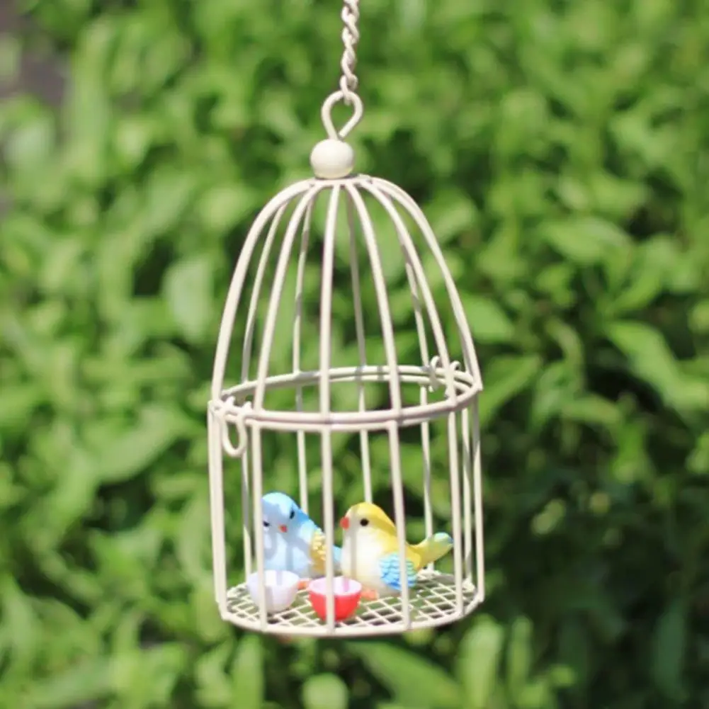 Sturdy Outdoor Mini Decorations Vintage Iron Birdcage Ornaments Decorative Hanging Mini Bird Cage Decor Small Metal for Indoor