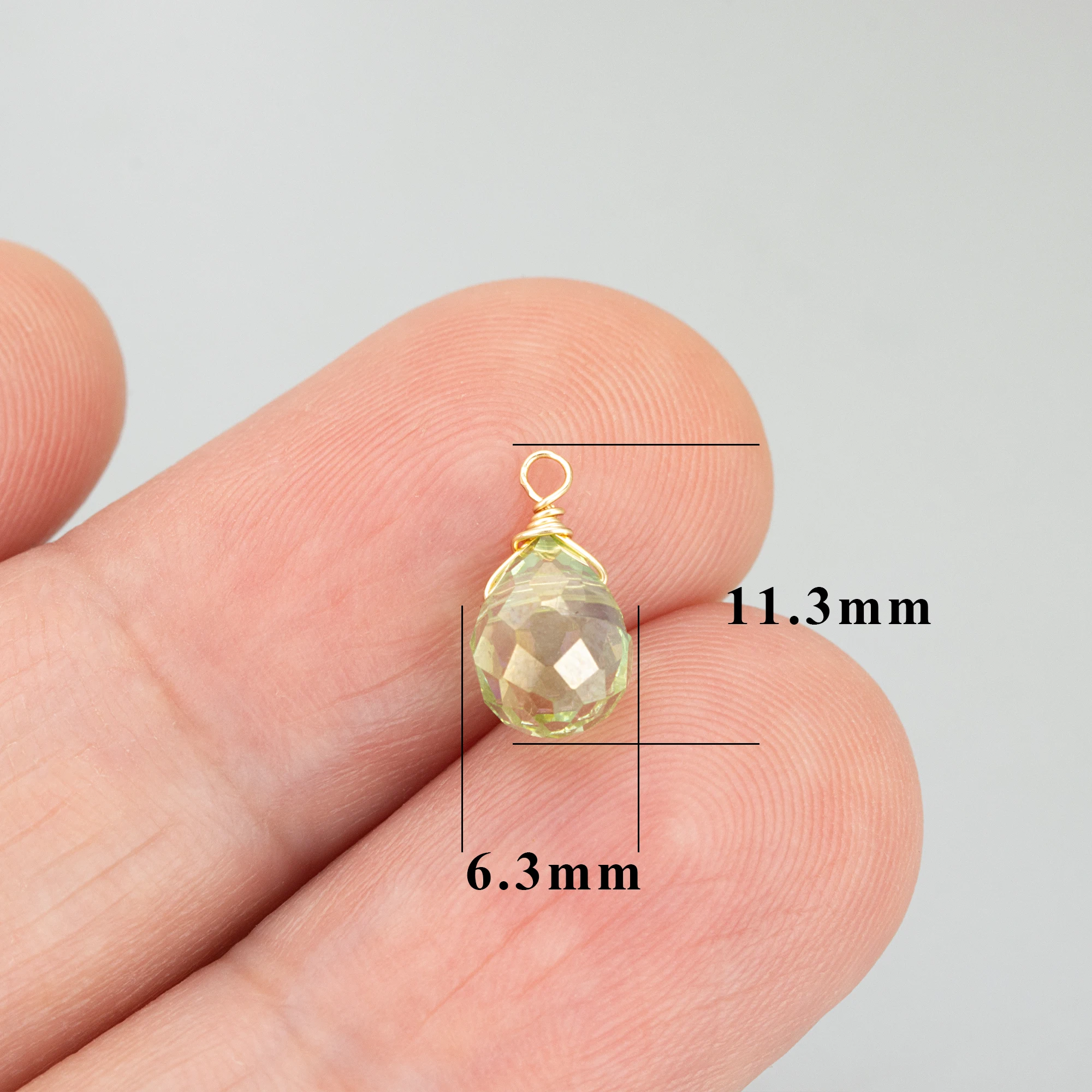 GUFEATHER MF04,jewelry accessories,18k gold plated,copper,nickel free,glass,hand made,charms,jewelry making,diy pendants,10pcs/l