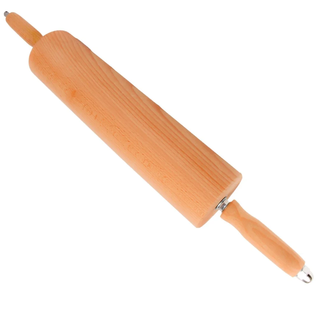 

Профессиональная деревянная скалка EFO с металлическим подшипником - инструмент для выпечки (60/70/80 см)