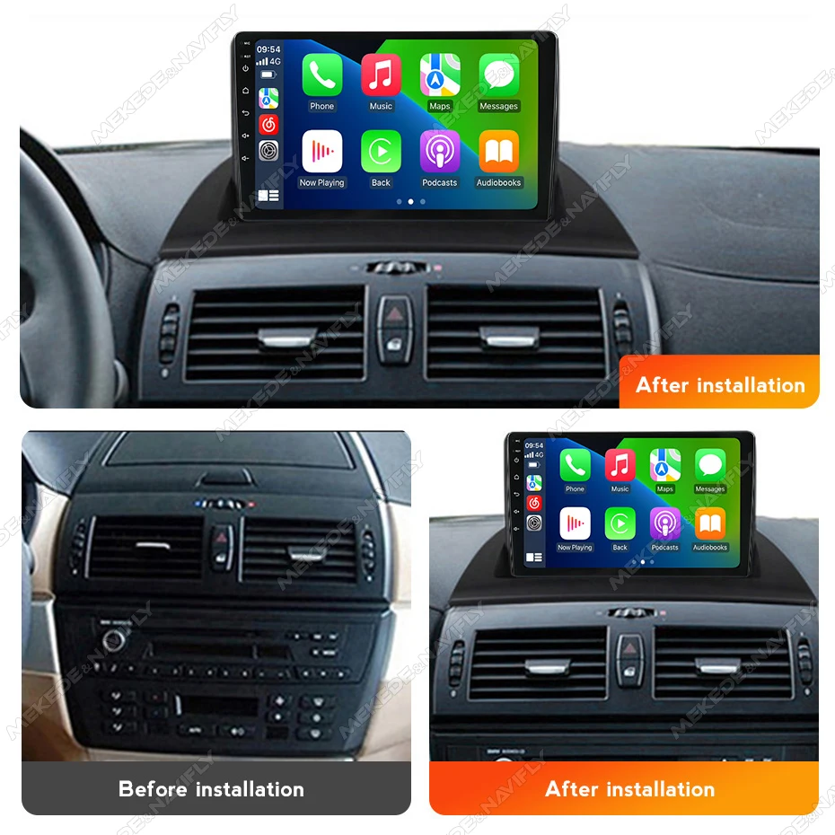 Android 15 Car Radio For BMW X3 E83 2004-2012 Wireless Carplay GPS Navigation Central Multimedia Player 2 Din Stereo Head Unit
