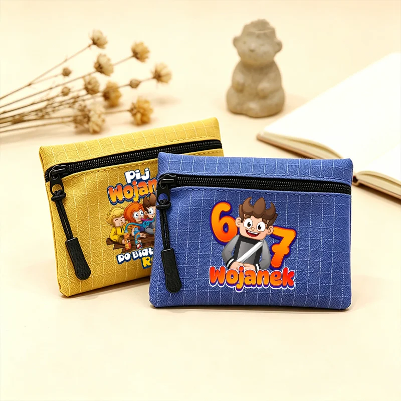 Porte-monnaie Wojans Team, imprimé dessin animé, mignon, portable, pochette de rangement pour clés et écouteurs, mini-portefeuille fin carré, sac de décoration, cadeaux