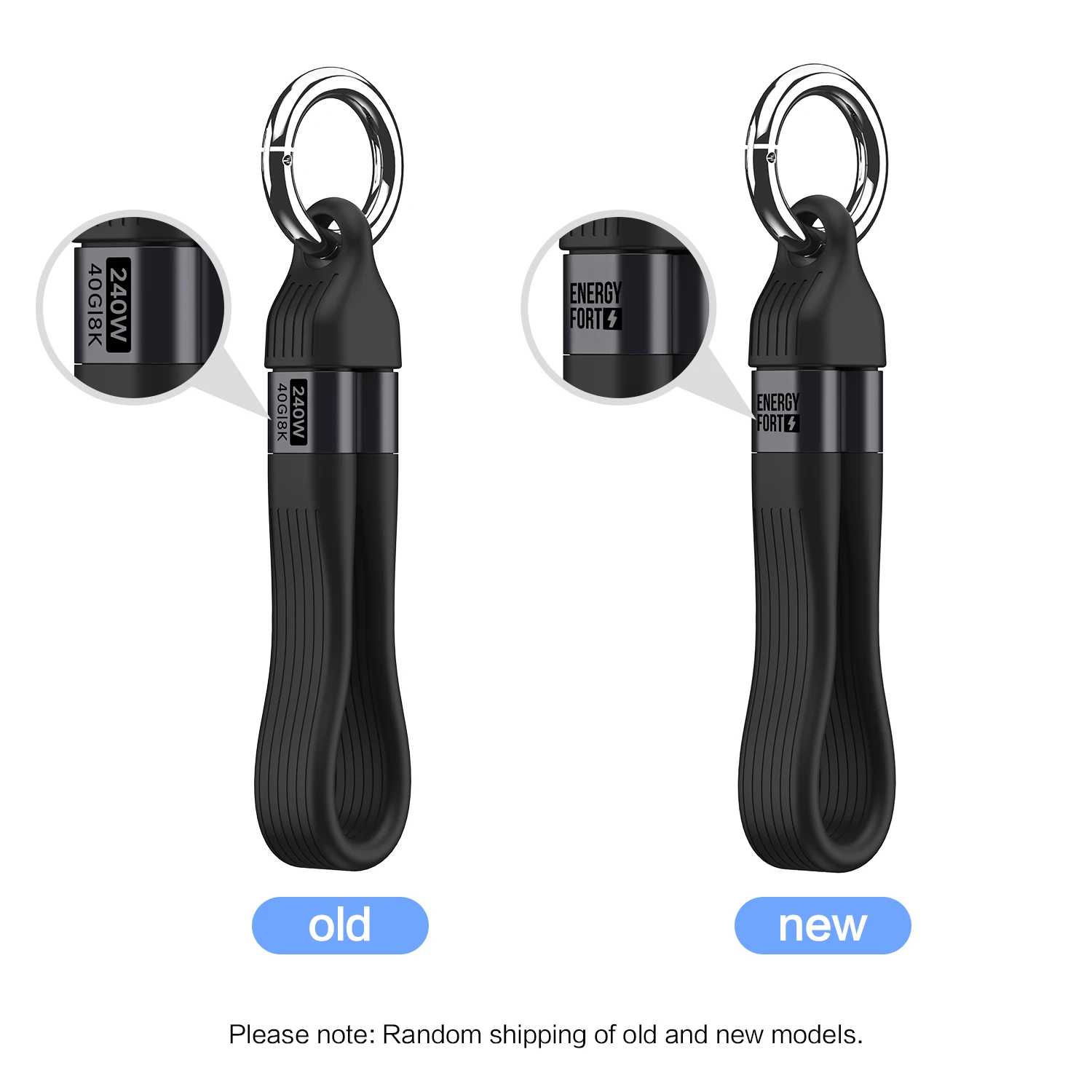 USB 4 Cable Portable Keychain 240W USB C Charging Cable 40Gbps Data Transfer Thunderbolt 4/3 8K@60Hz Video Display for IPhone17